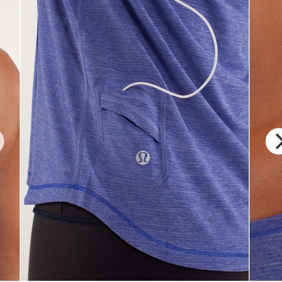 Lululemon Run Team Spirit Tank Top Size 4 Purple Workout Sporty Ruffle - Picture 6 of 15